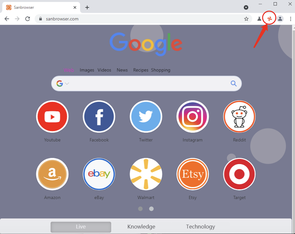 The Sanbrowser browser